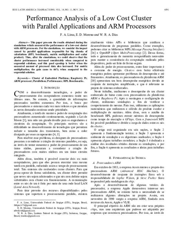 (PDF) Performance Analysis of a Low Cost Cluster with Parallel ...