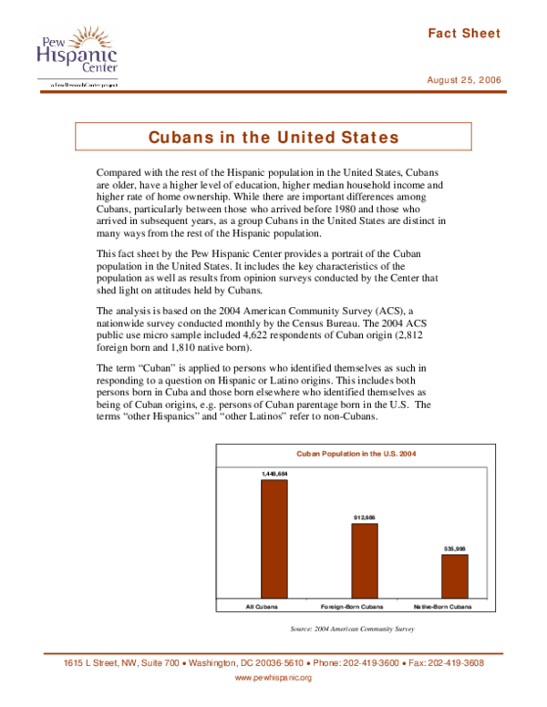 (PDF) Cubans in the United States