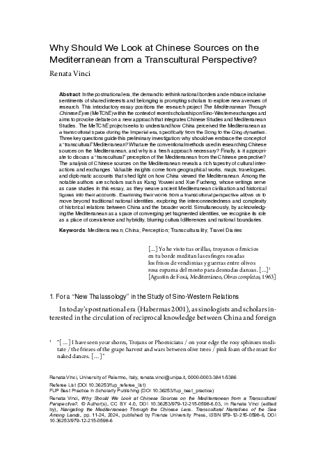 (PDF) Why Should We Look at Chinese Sources on the Mediterranean from a ...