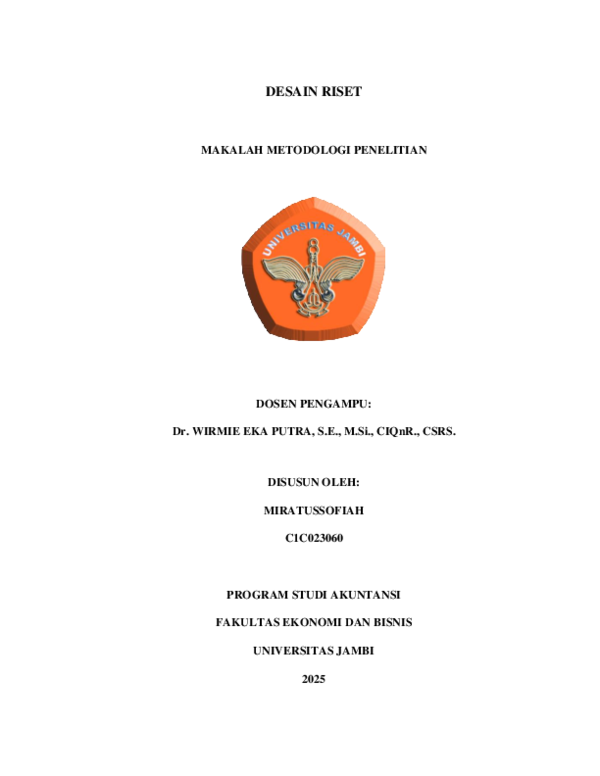 (PDF) MAKALAH DESAIN RISET