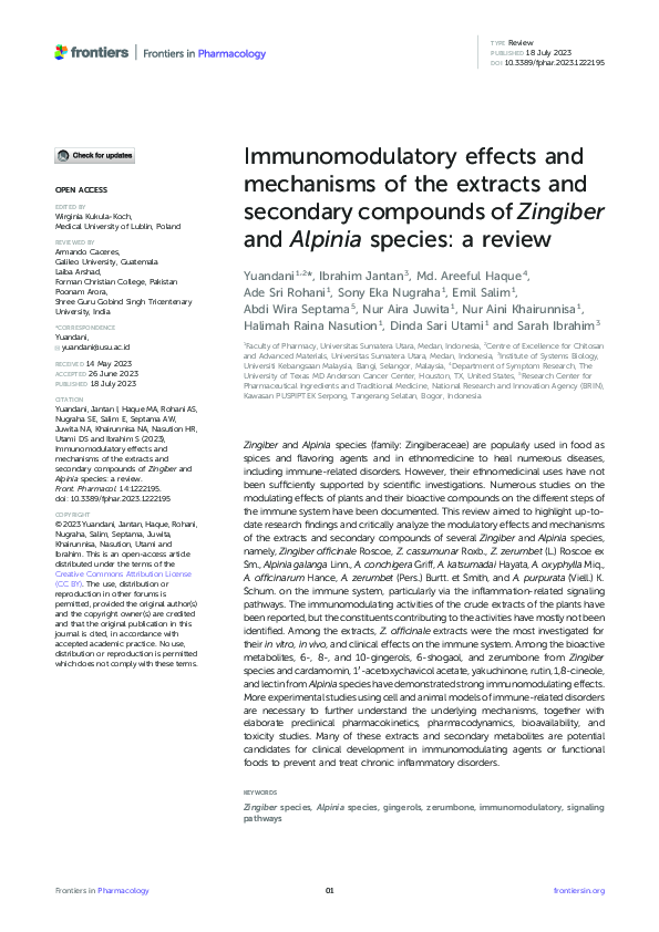 (PDF) Immunomodulatory effects and mechanisms of the extracts and ...