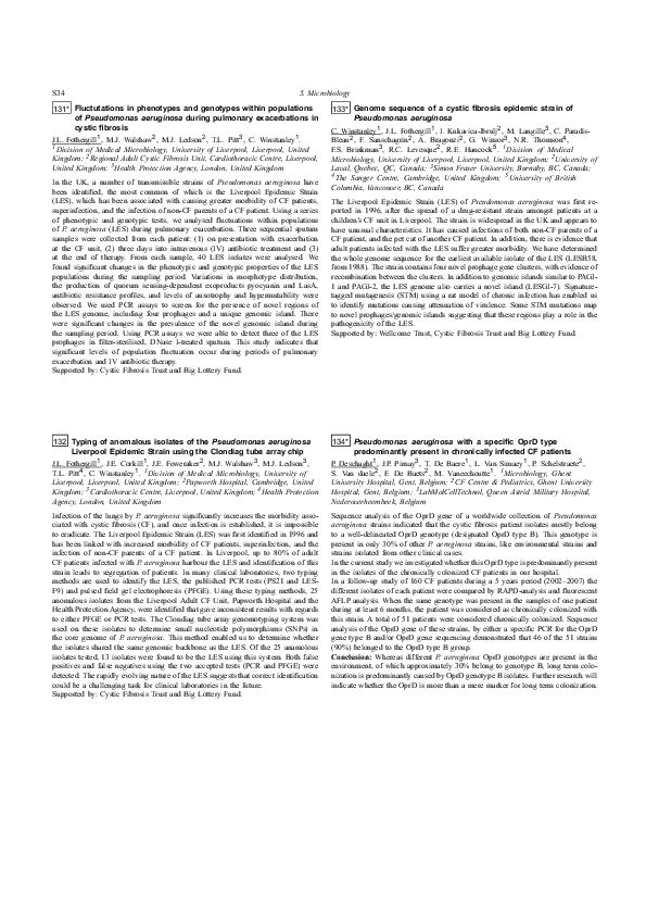 (PDF) Pseudomonas aeruginosa with a specific OprD type predominantly ...