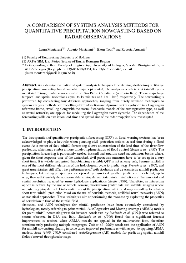 (PDF) A comparison of systems analysis methods for quantitative ...