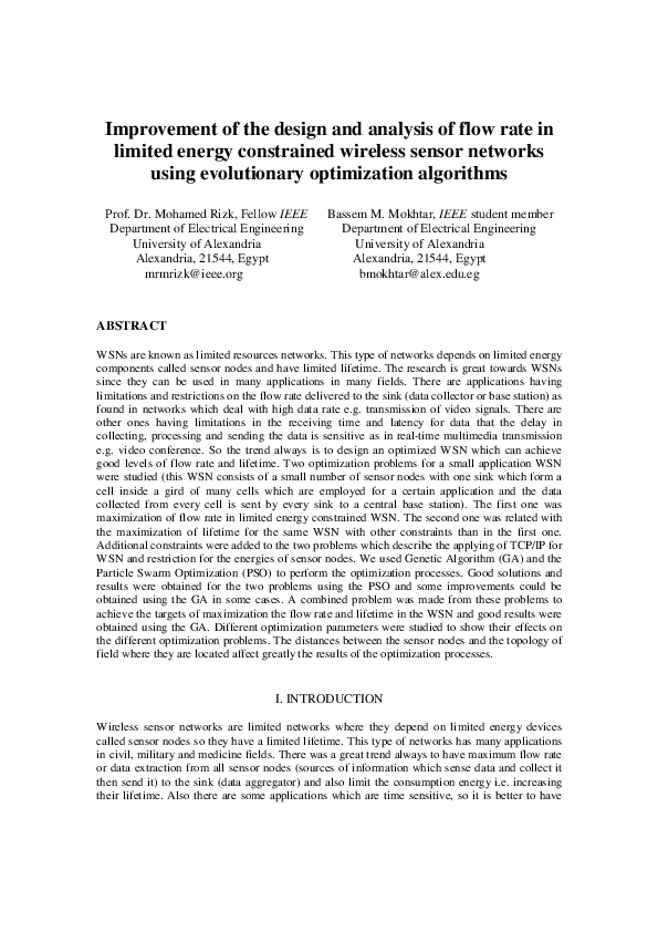(PDF) Improvement of the design and analysis of flow rate in limited ...