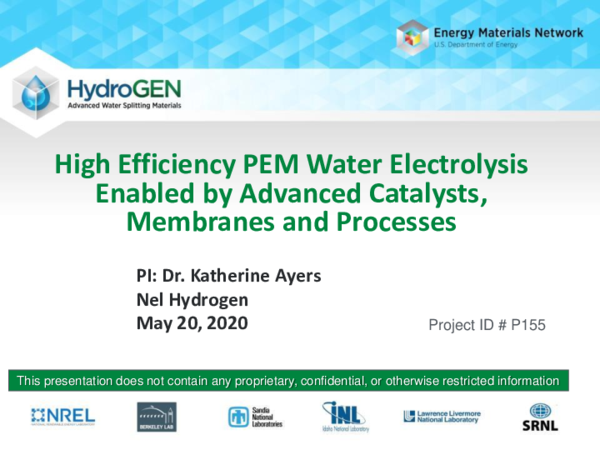 (PDF) (Invited) High Efficiency PEM Water Electrolysis Enabled By ...