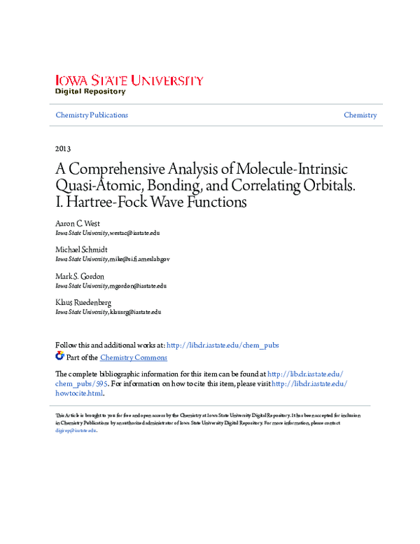 (PDF) A comprehensive analysis of molecule-intrinsic quasi-atomic ...