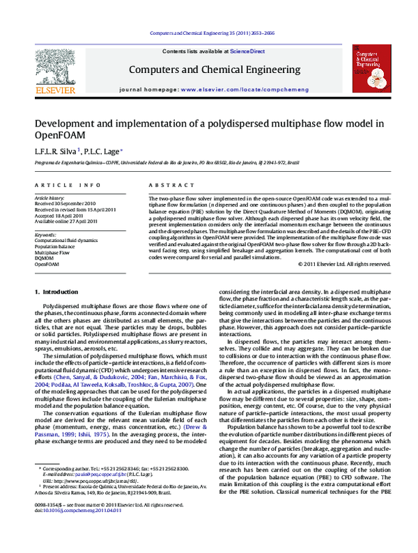 (PDF) Development and implementation of a polydispersed multiphase flow ...