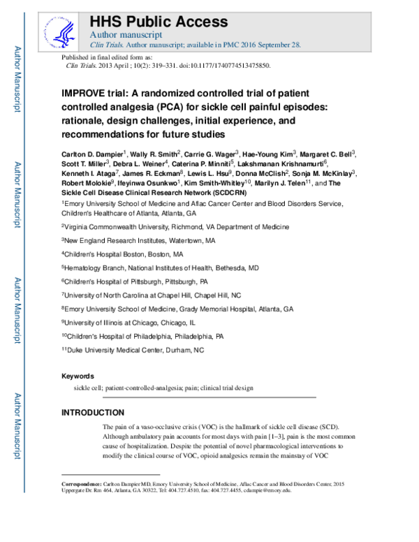 (PDF) IMPROVE trial: A randomized controlled trial of patient ...