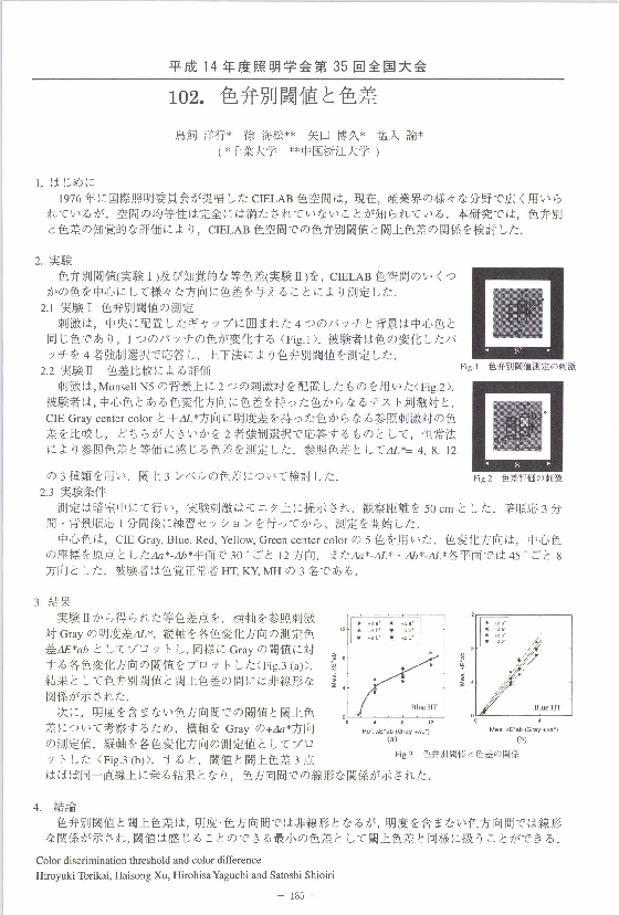 (PDF) Color discrimination threshold and color difference