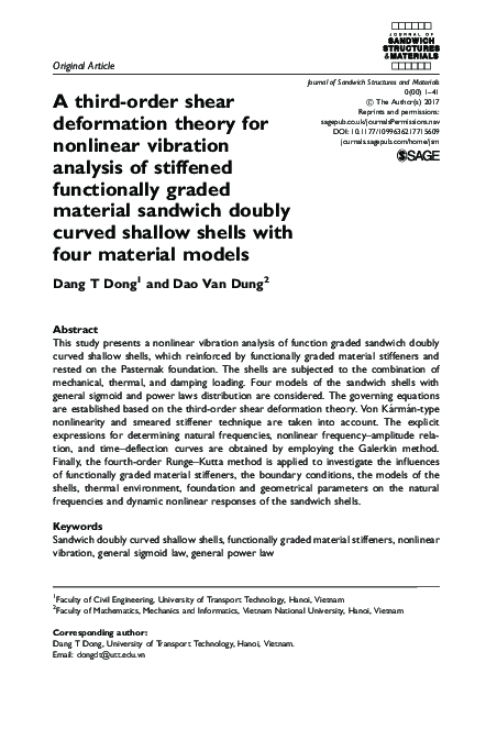 (PDF) A third-order shear deformation theory for nonlinear vibration ...