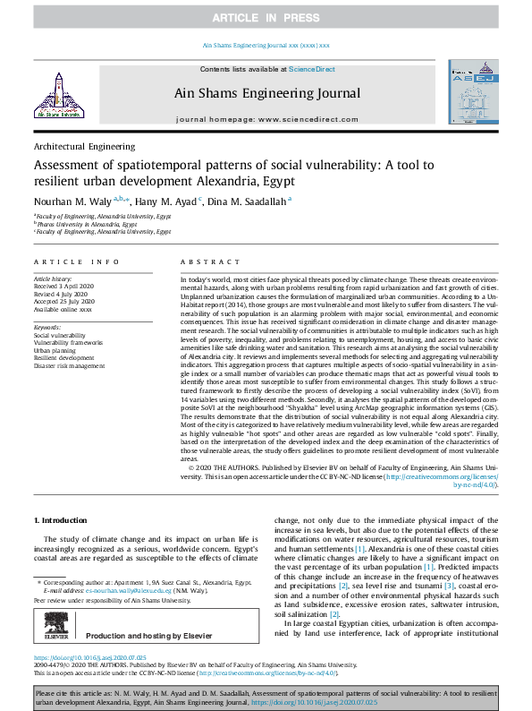 (PDF) Assessment of spatiotemporal patterns of social vulnerability: A ...