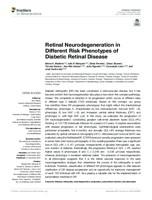 (PDF) Retinal Neurodegeneration in Different Risk Phenotypes of ...