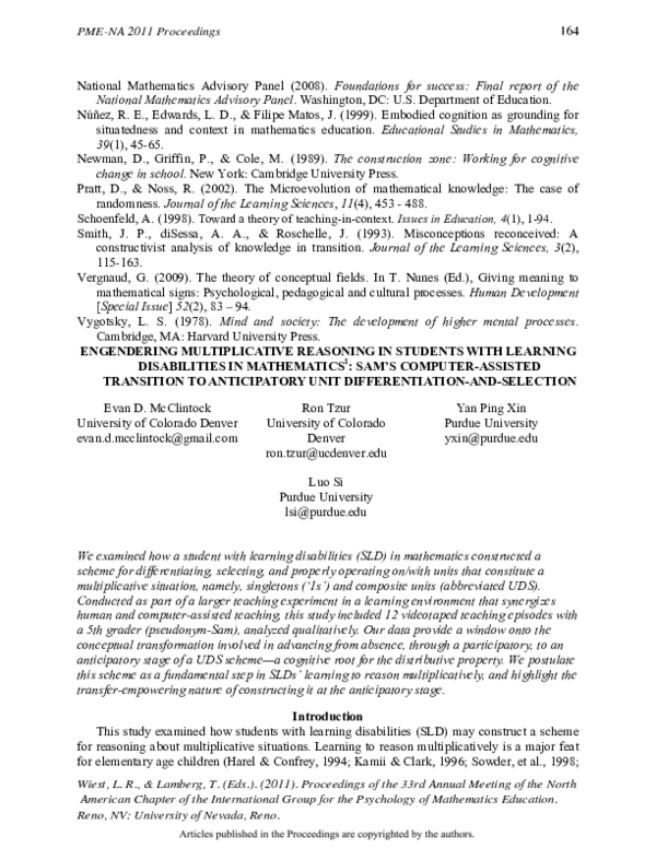 (PDF) Engendering Multiplicative Reasoning in Students with Learning ...