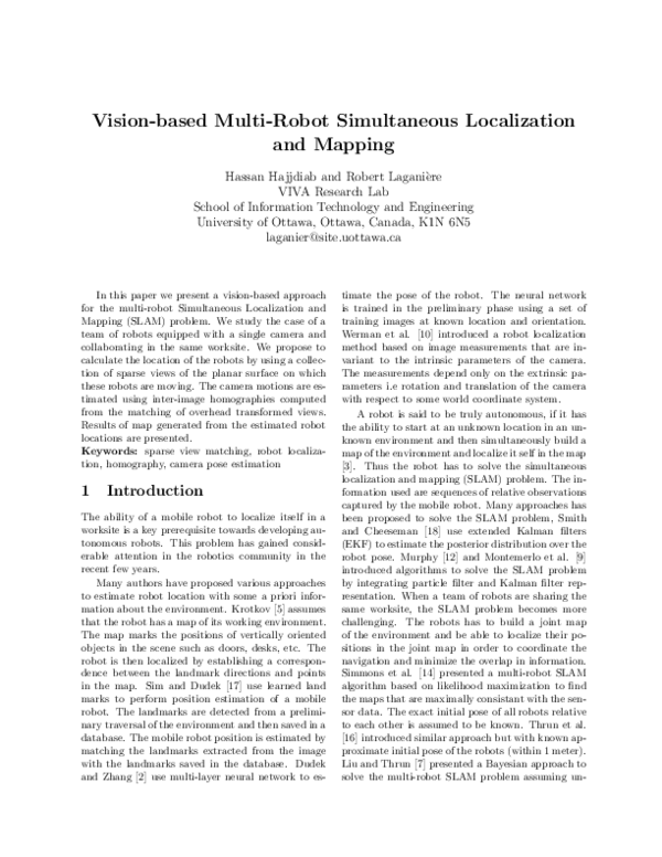 (PDF) Vision-based multi-robot simultaneous localization and mapping