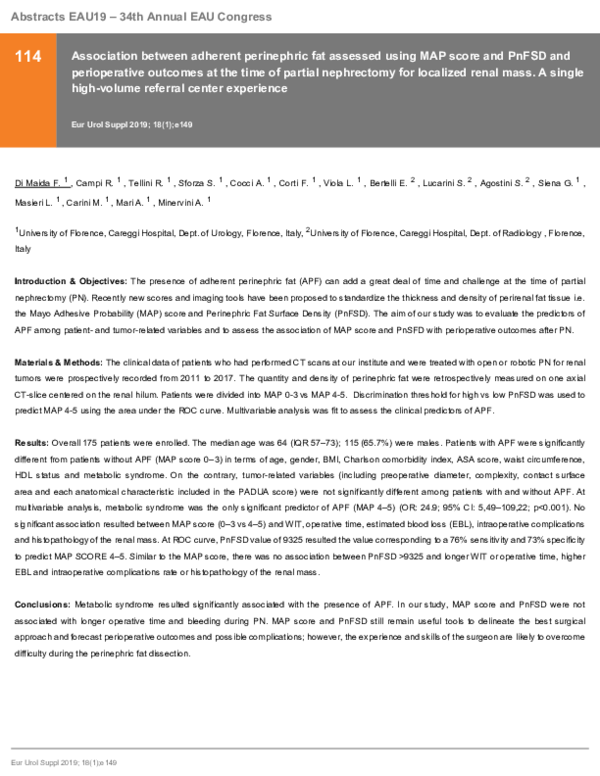 (PDF) Association between adherent perinephric fat assessed using MAP ...