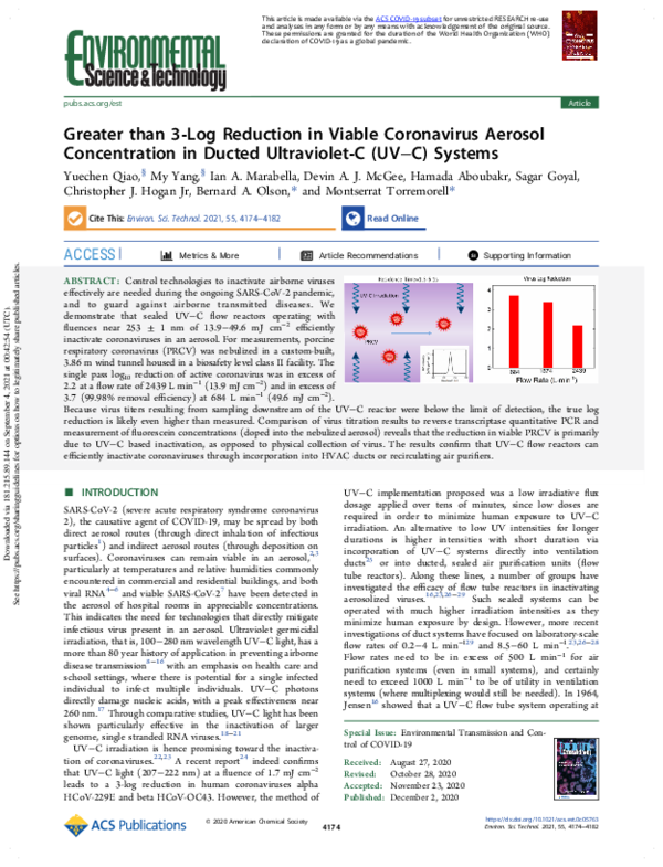 (PDF) Greater than 3-Log Reduction in Viable Coronavirus Aerosol ...