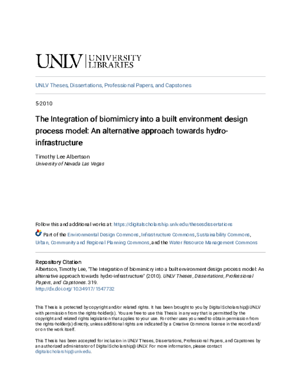(PDF) The Integration of biomimicry into a built environment design ...
