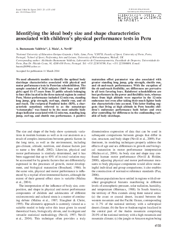(PDF) Identifying the ideal body size and shape characteristics ...