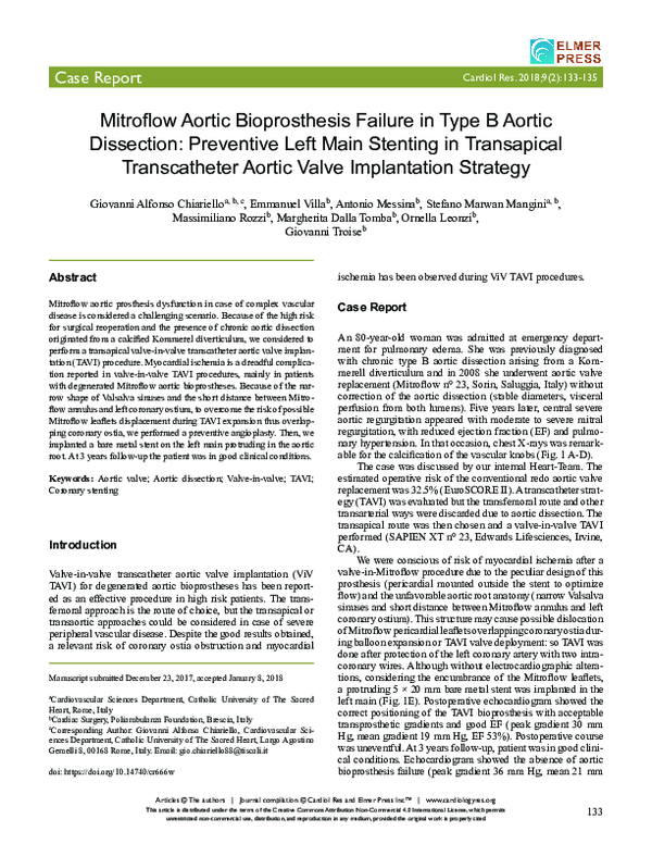 (PDF) Mitroflow Aortic Bioprosthesis Failure in Type B Aortic ...