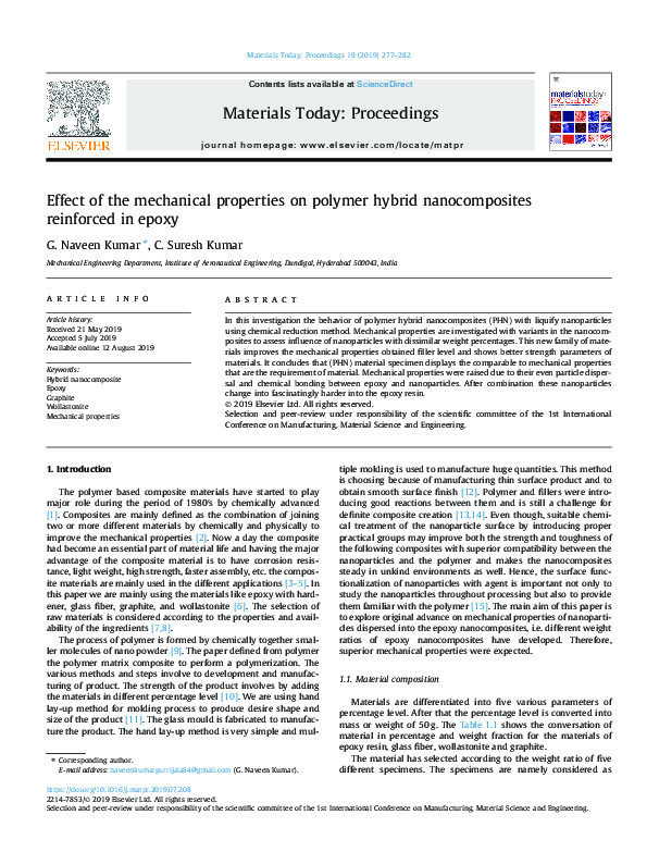 (PDF) Effect of the mechanical properties on polymer hybrid ...