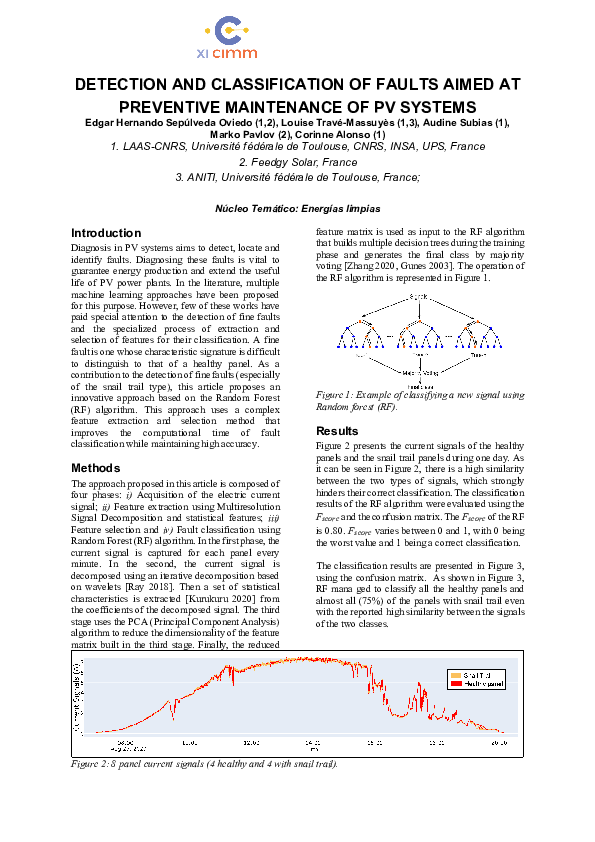 (PDF) Detection and classification of faults aimed at preventive ...