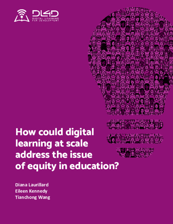 (PDF) How could digital learning at scale address the issue of equity ...