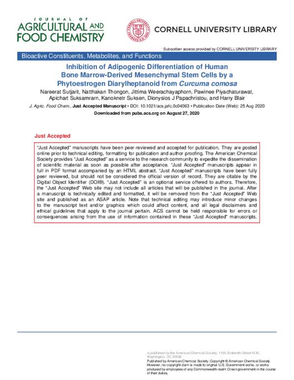 (PDF) Inhibition of Adipogenic Differentiation of Human Bone Marrow ...