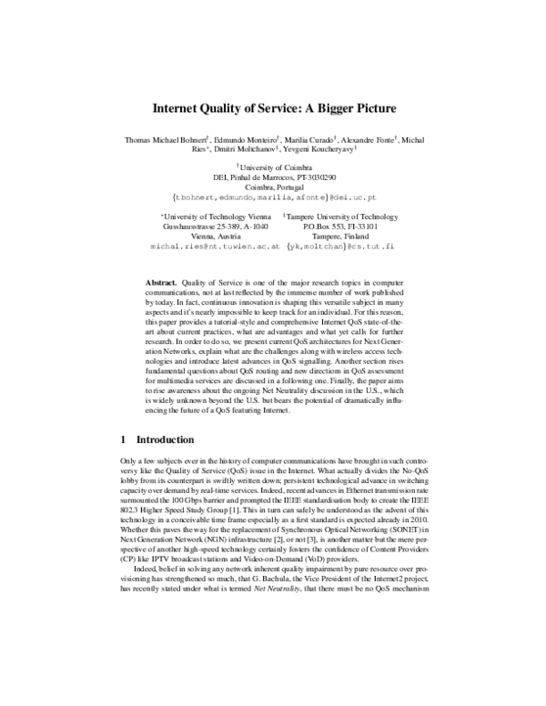 Internet quality of service: a bigger picture