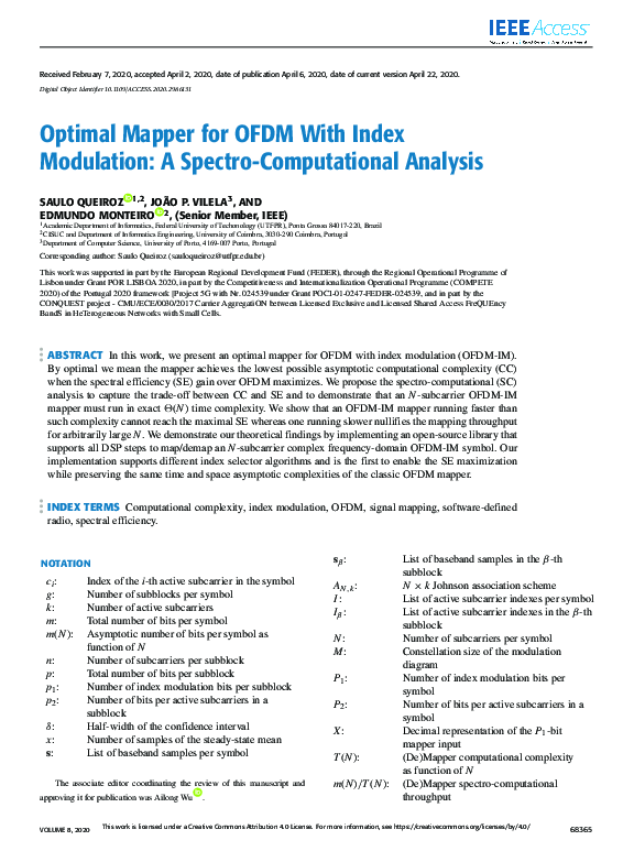 (PDF) Optimal Mapper for OFDM With Index Modulation: A Spectro ...