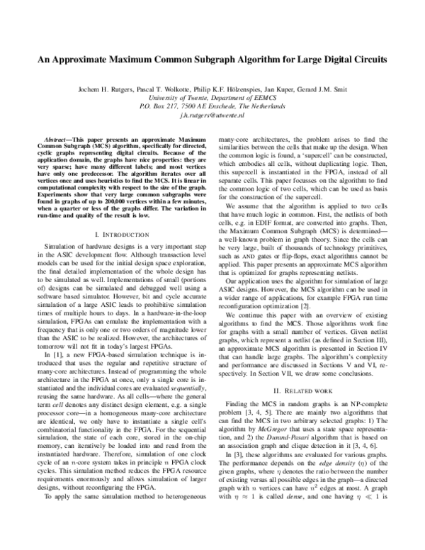 (PDF) An Approximate Maximum Common Subgraph Algorithm for Large ...