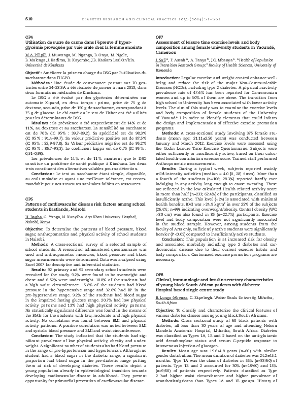 (PDF) OP7 Assessment of leisure time exercise levels and body ...