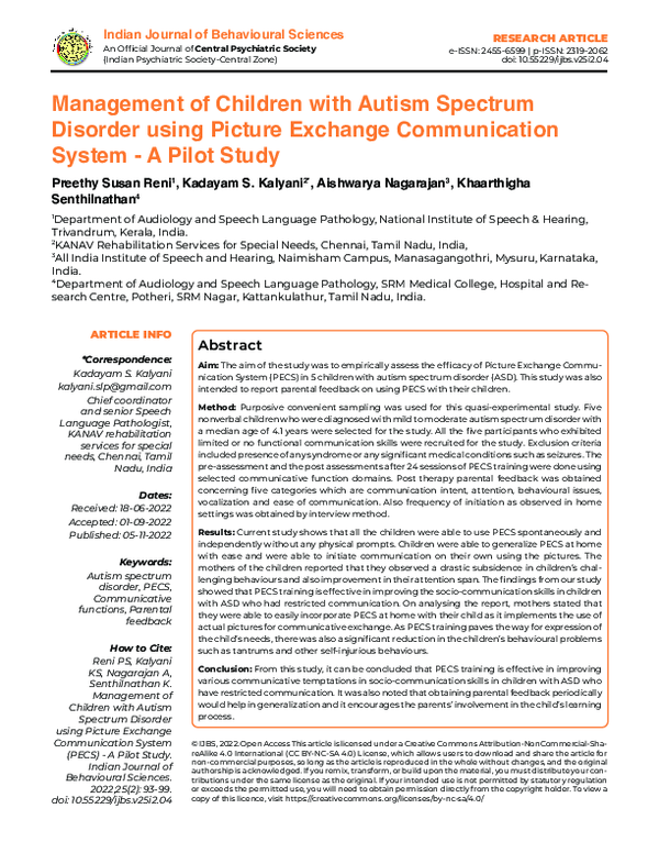 (PDF) Management of Children with Autism Spectrum Disorder using ...