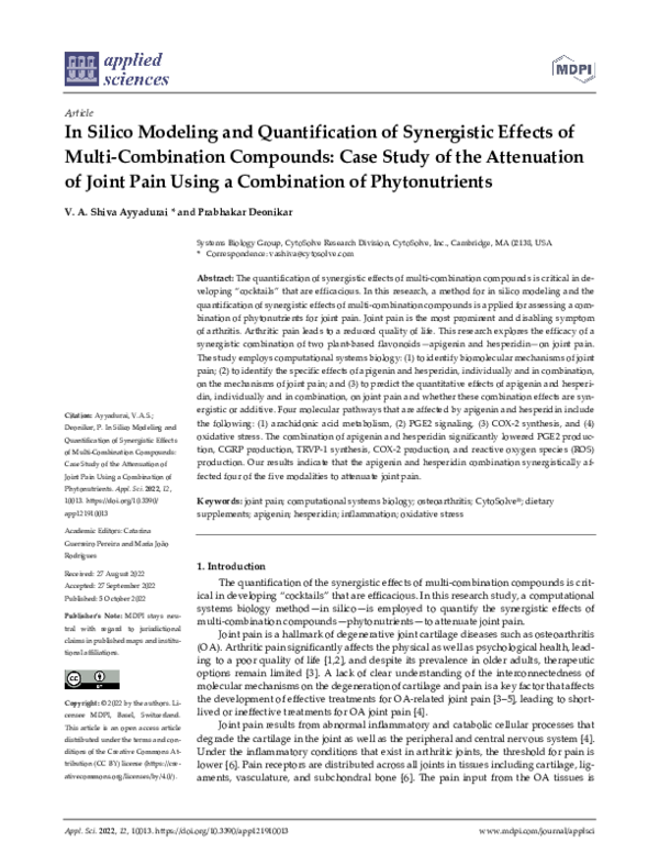 (PDF) In Silico Modeling and Quantification of Synergistic Effects of ...