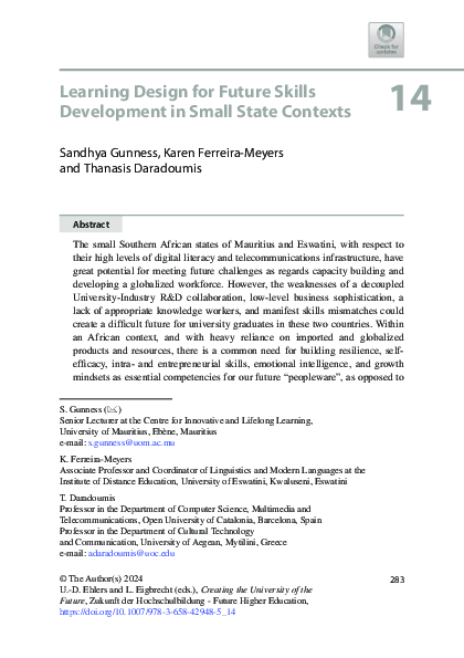 (PDF) Learning Design for Future Skills Development in Small State Contexts