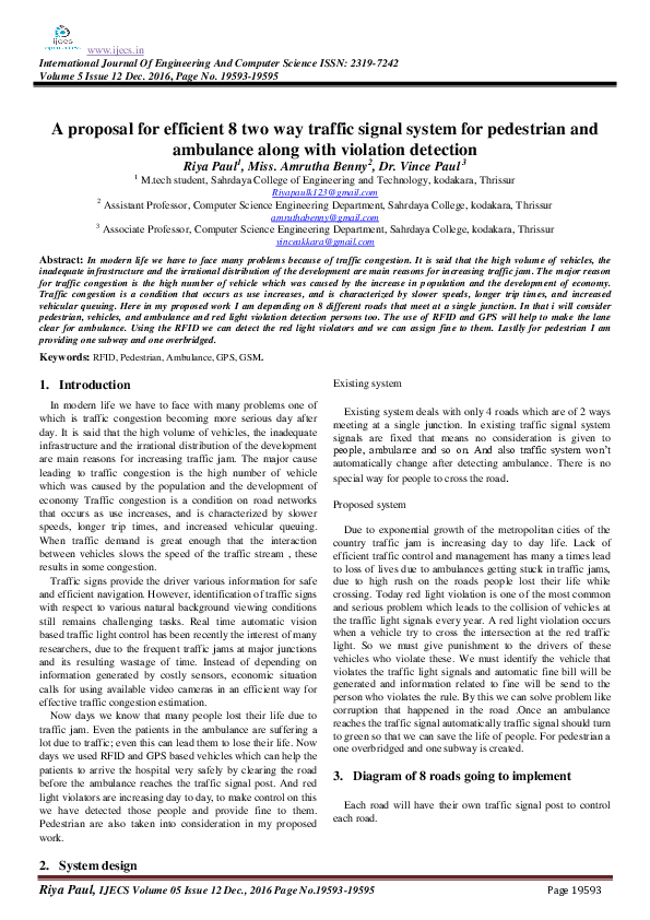 A proposal for efficient 8 two way traffic signal system for pedestrian ...