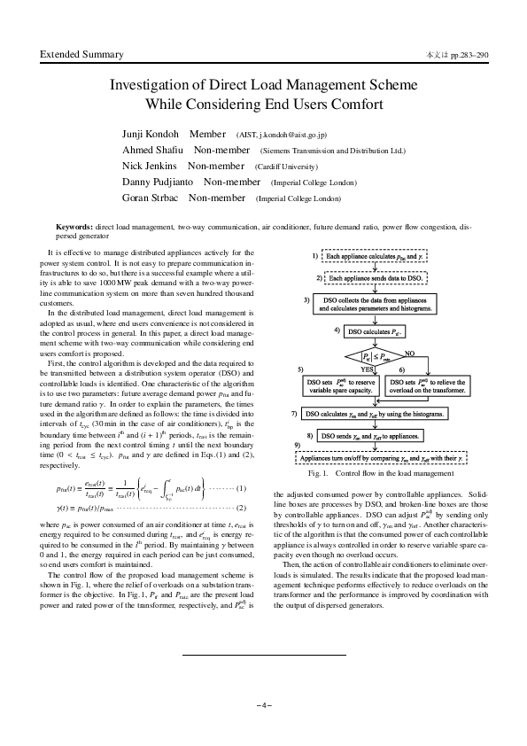 (PDF) Investigation of Direct Load Management Scheme While Considering ...