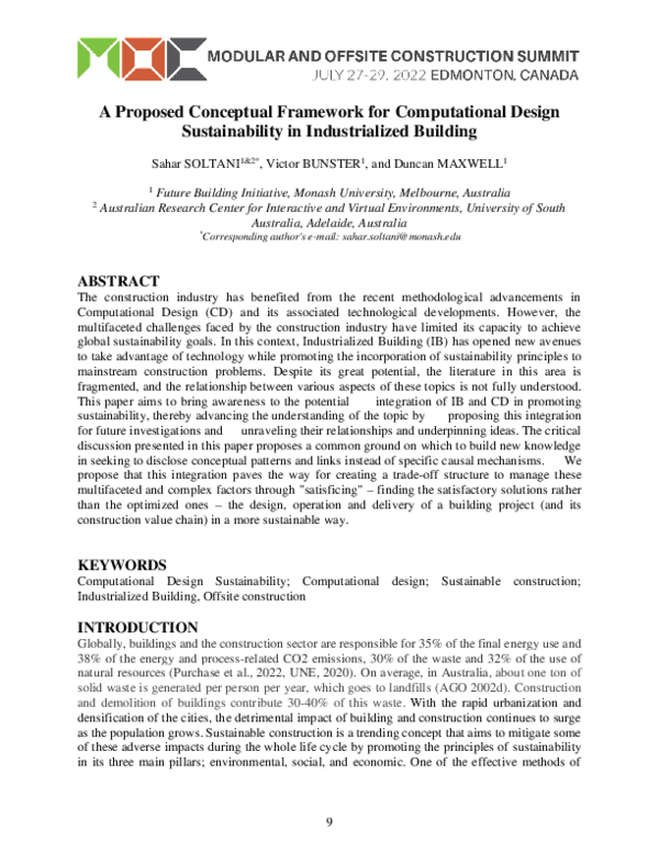 (PDF) A proposed conceptual framework for Computational Design ...