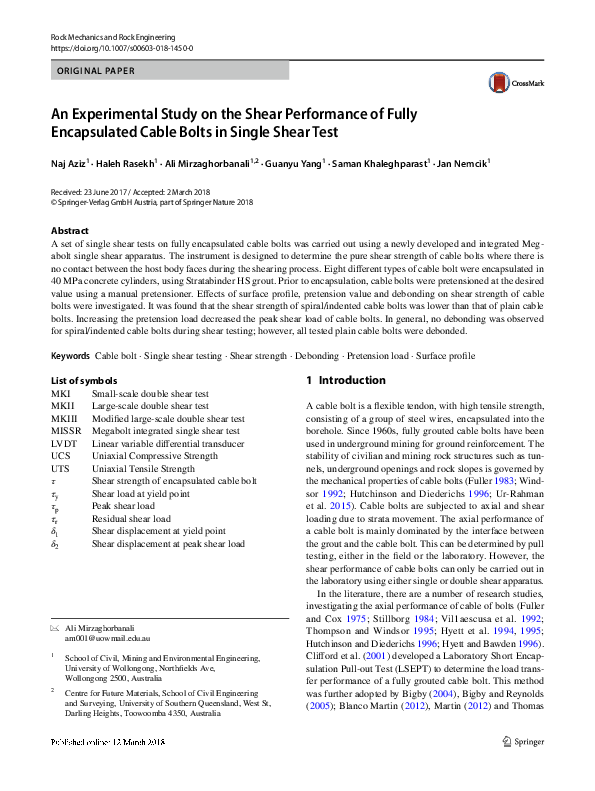 (PDF) An Experimental Study on the Shear Performance of Fully ...