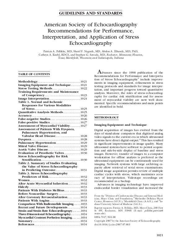 (PDF) American Society of Echocardiography Recommendations for ...