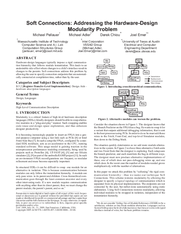 (PDF) Soft Connections: Addressing the Hardware-Design