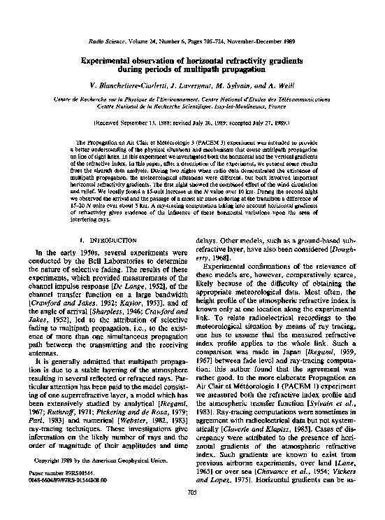 (PDF) Experimental observation of horizontal refractivity gradients ...