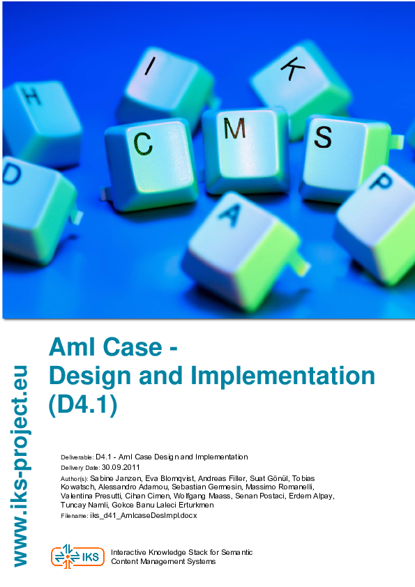 (PDF) AmI Case-Design and Implementation (D4. 1)