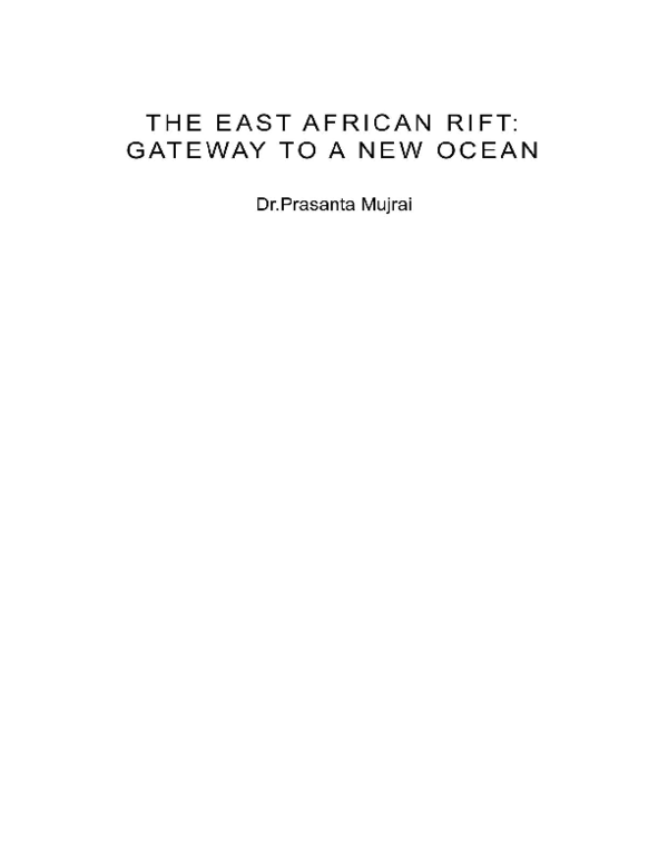 (PDF) The East African Rift: Gateway to a New Ocean