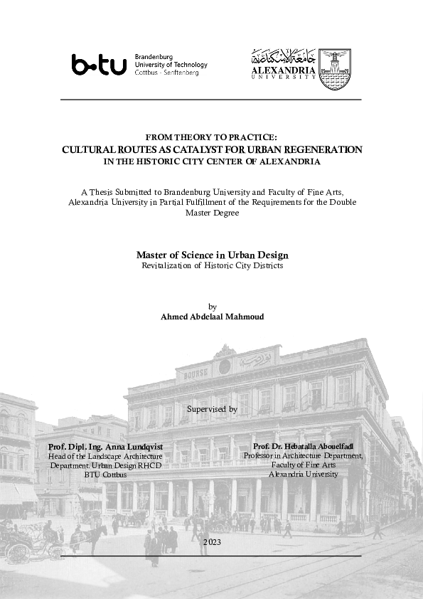 (PDF) From theory to practice: cultural routes as catalyst for urban ...