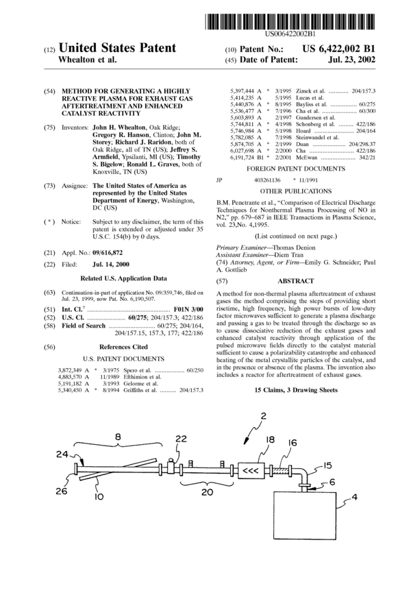 (PDF) Method for generating a highly reactive plasma for exhaust gas ...