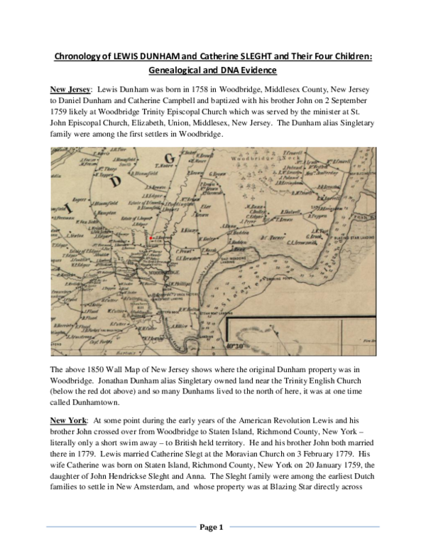 (PDF) Loyalist Notables: Chronology of LEWIS DUNHAM and CATHERINE ...
