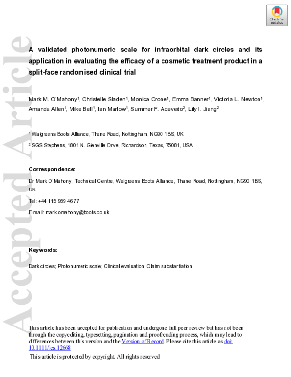 (PDF) A validated photonumeric scale for infraorbital dark circles and ...