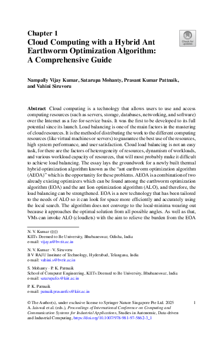 (PDF) Cloud Computing with a Hybrid Ant Earthworm Optimization ...