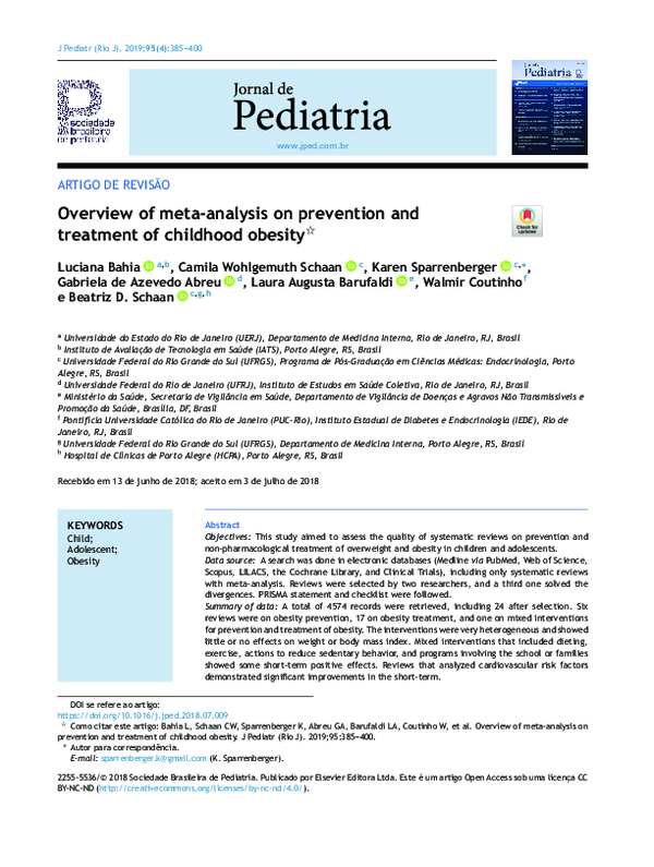 (PDF) Overview of meta-analysis on prevention and treatment of ...