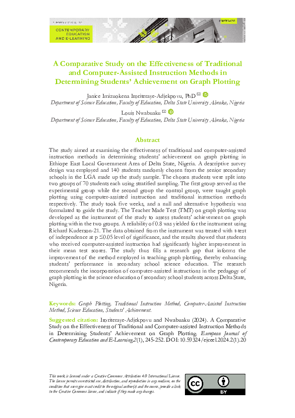 (PDF) A Comparative Study on the Effectiveness of Traditional and ...
